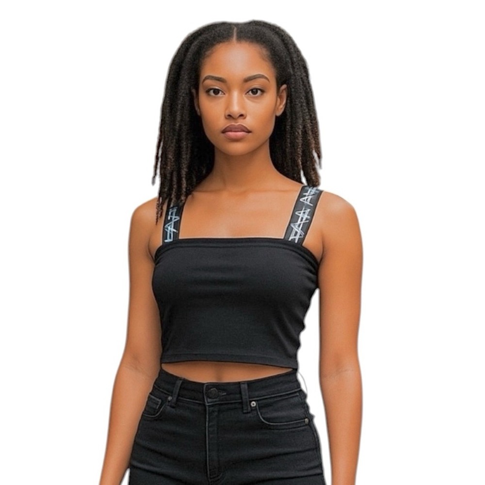 LF The Brand Sleeveless Black and White Crop Top